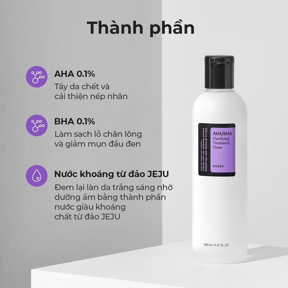 Mô tả Nước hoa hồng COSRX chứa AHA/ BHA tẩy tế bào chết làm sáng da giảm mụn hiệu quả dung tích 50ml/100ml/150ml - 2