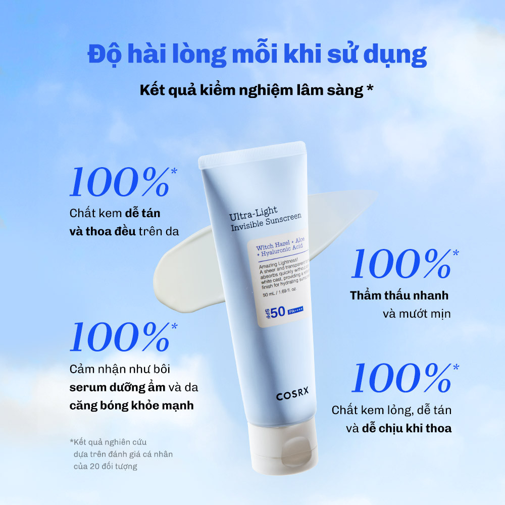 Mô tả COSRX OFFICIAL - Kem chống nắng tàng hình lỏng, nhẹ như serum Ultra-light Invisible Sunscreen SPF50+ PA++++ - 7