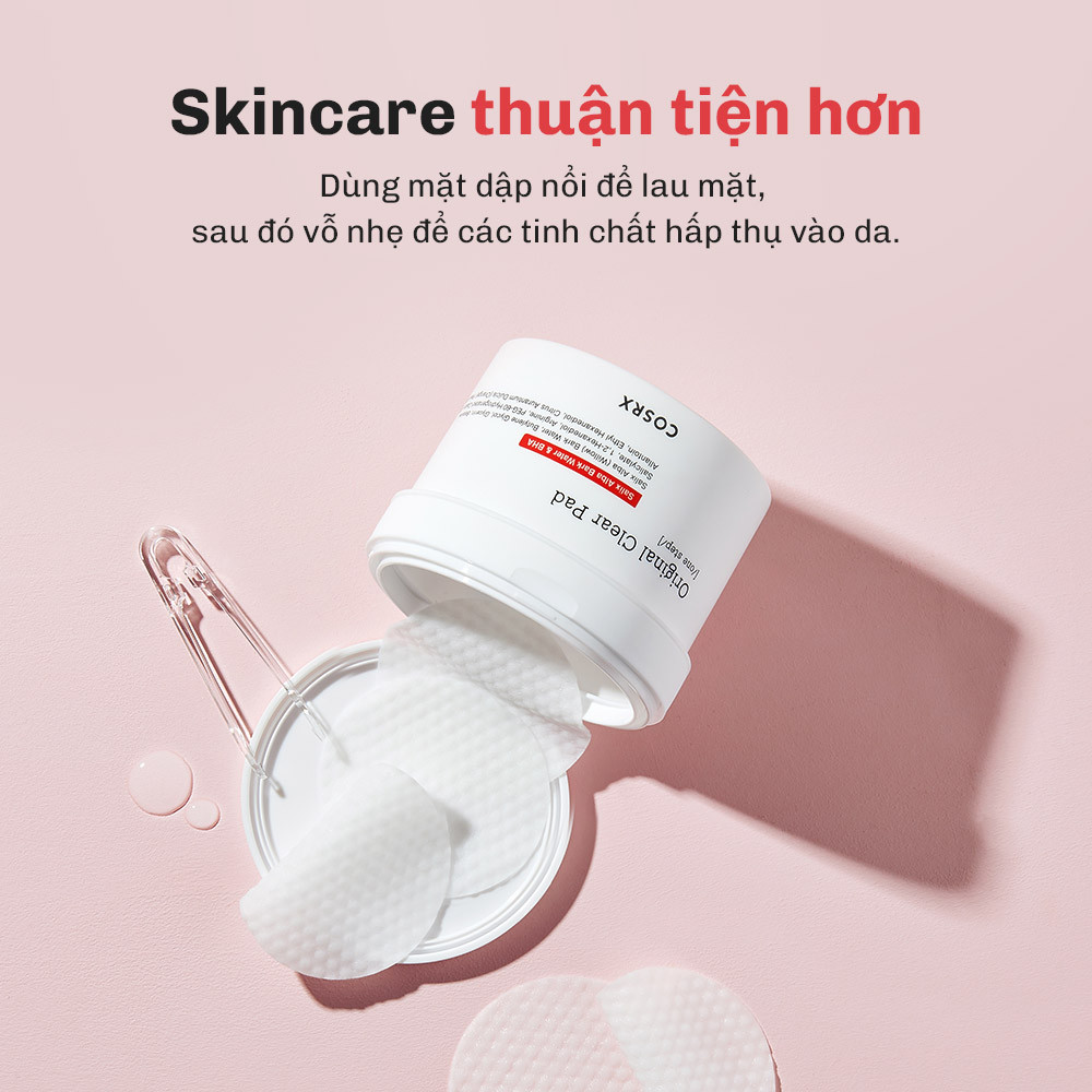 Mô tả COSRX OFFICIAL Hộp 70 bông toner BHA One Step Original Clear 135ml tẩy tế bào chết cải thiện mụn đầu đen/ đầu trắng - 3
