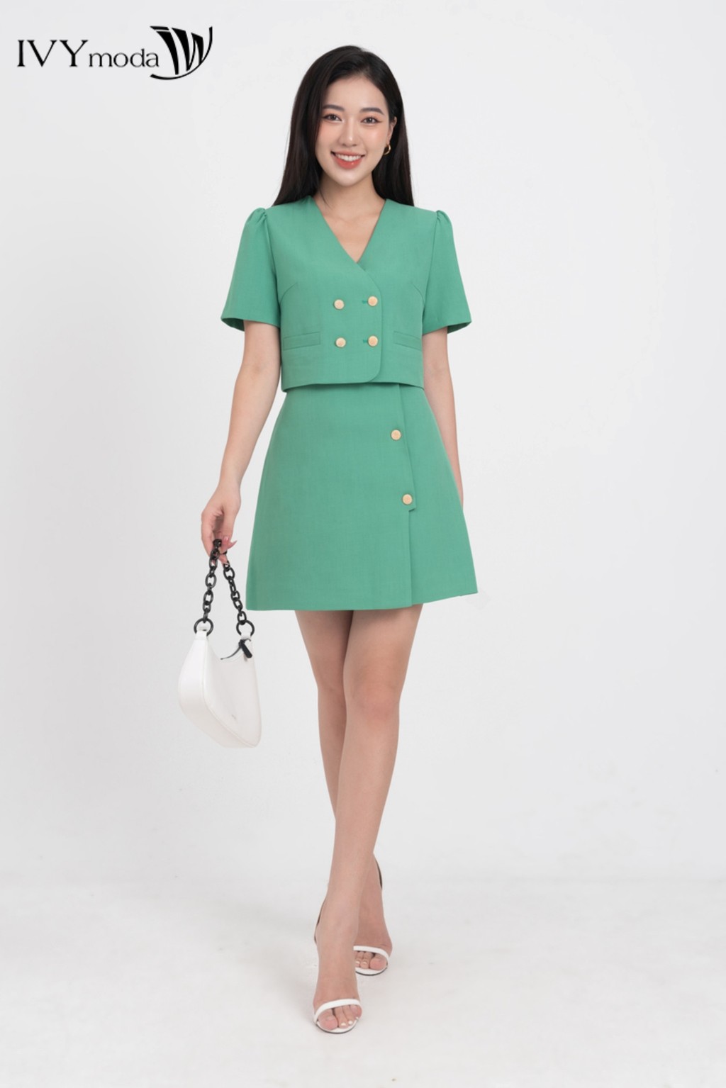 Mô tả Áo blazer Tuysi cổ V nữ IVY moda MS 61M8395 - 1
