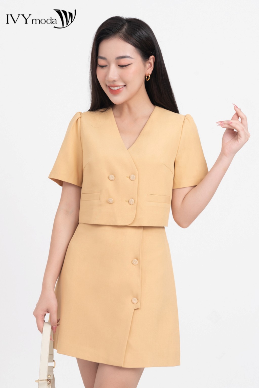 Mô tả Áo blazer Tuysi cổ V nữ IVY moda MS 61M8395 - 3