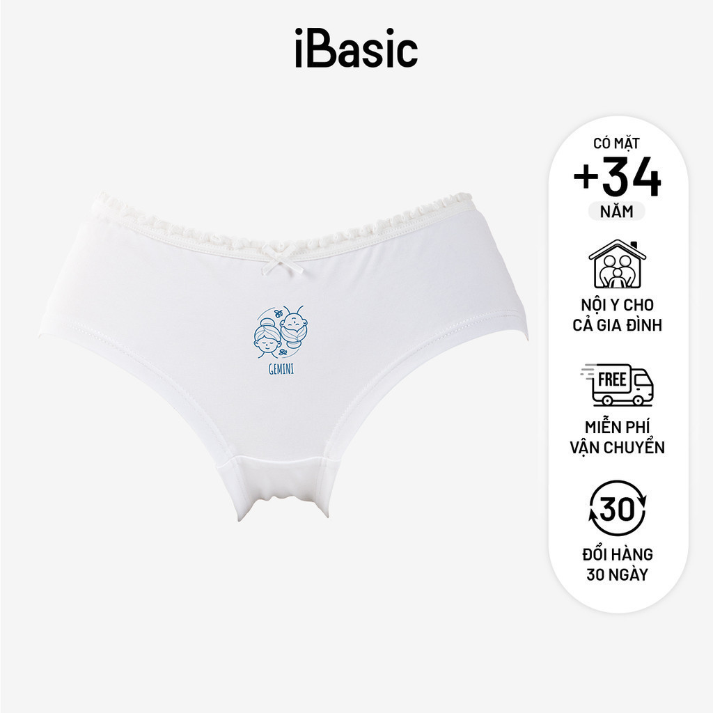 Mô tả Quần lót nữ iBasic cotton USA kháng khuẩn hoạ tiết Cung hoàng đạo PANT027C - 1