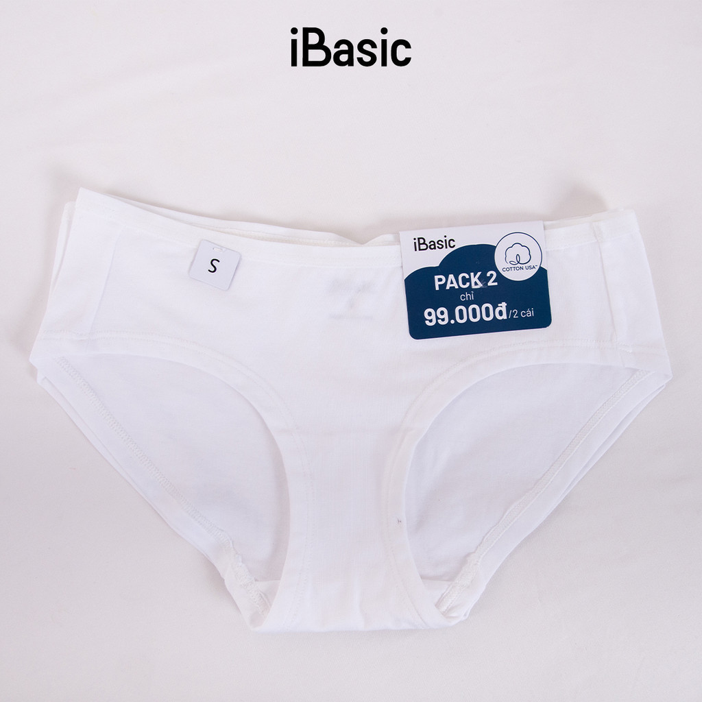 Mô tả Pack 2 combo quần lót nữ cotton USA kháng khuẩn cao cấp lưng vừa iBasic PANW172-PA2 - 8
