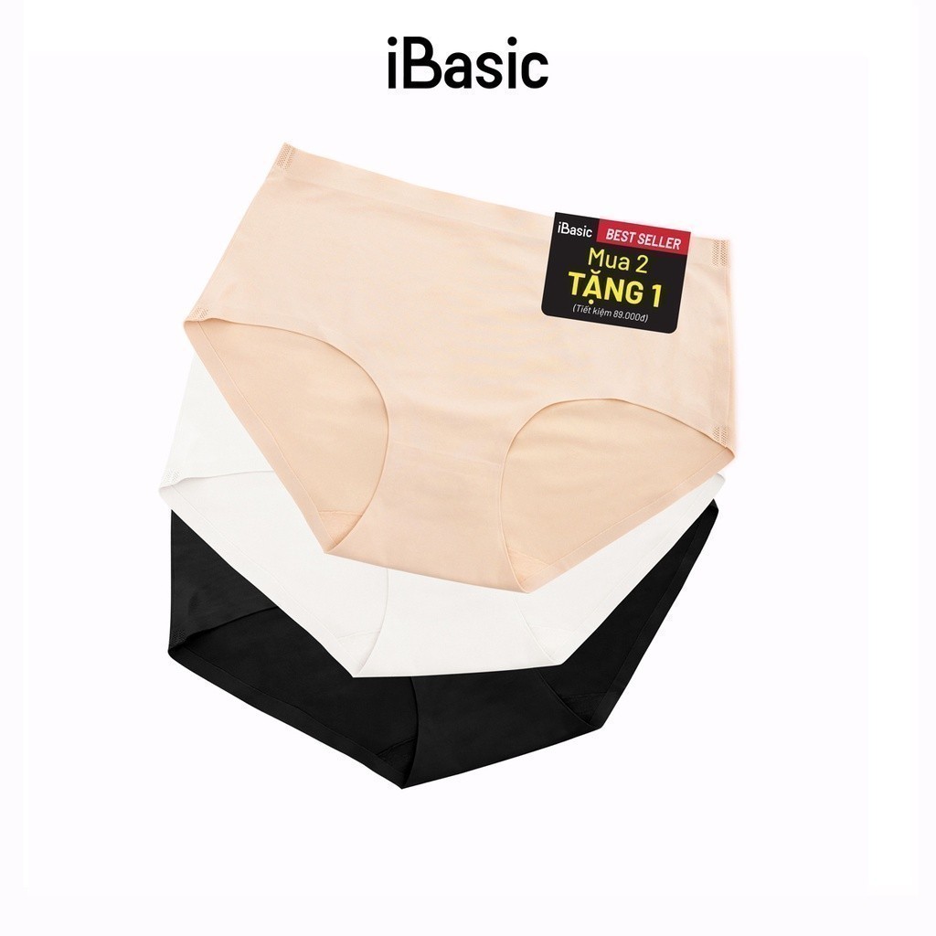 Mô tả Pack 3 combo quần lót su nữ lưng cao không đường may không lộ viền iBasic PA3V189 - 1