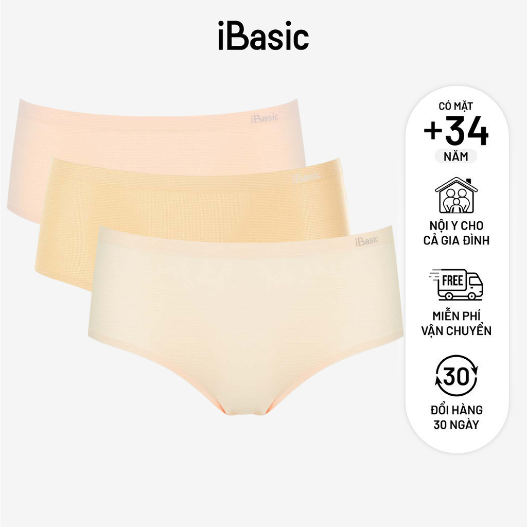 Mô tả Pack 3 combo quần lót su nữ lưng cao không đường may không lộ viền iBasic PA3V189 - 5