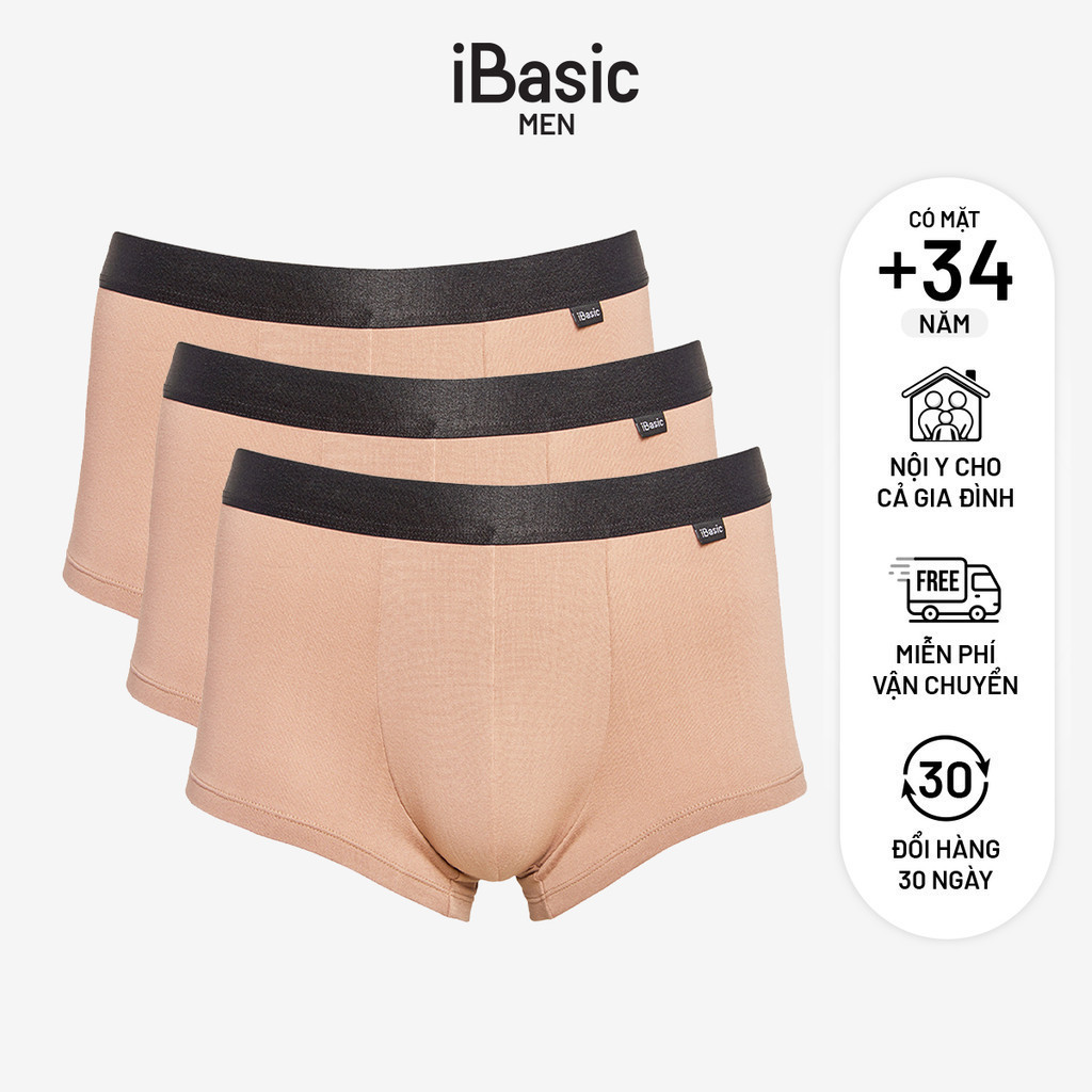 Mô tả Combo 3 Quần lót nam iBasic thun boxer Espresso PANM103 - 1