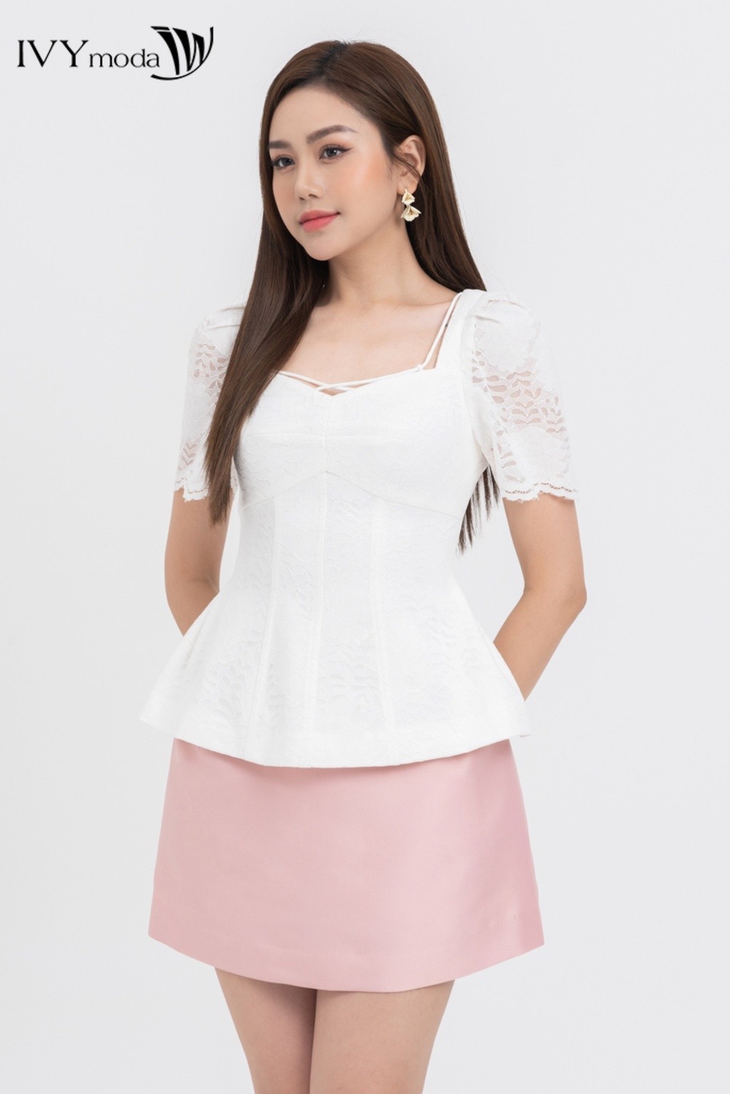 Mô tả Áo peplum phối ren nữ IVY moda MS 16M8305 - 3