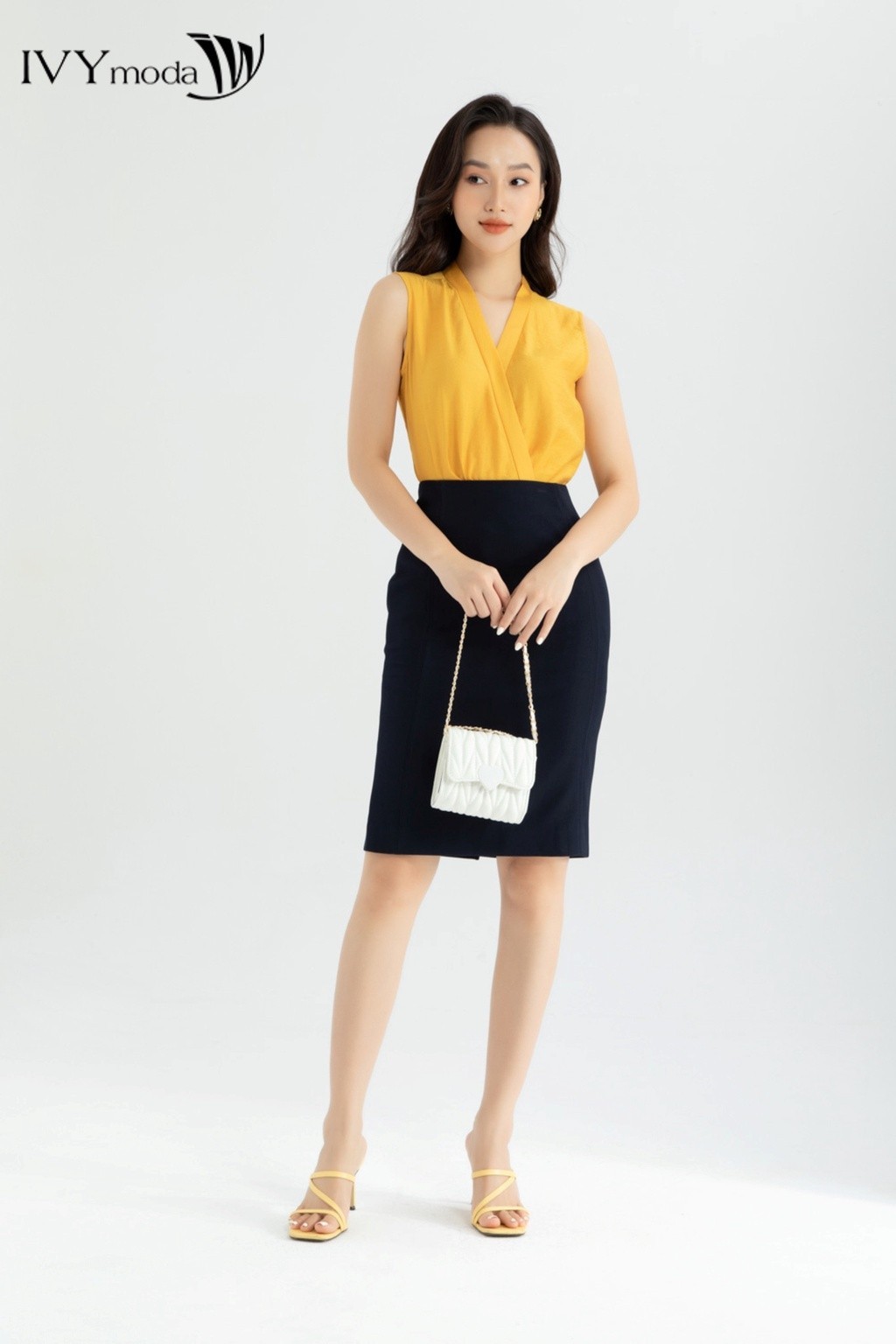 Mô tả Chân váy bút chì 2 lớp IVY moda MS 31P0149 - 1