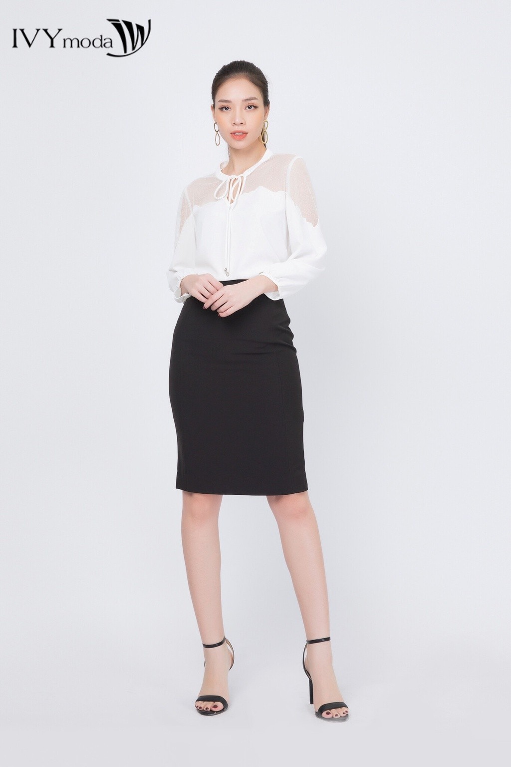 Mô tả Chân váy bút chì 2 lớp IVY moda MS 31P0149 - 3