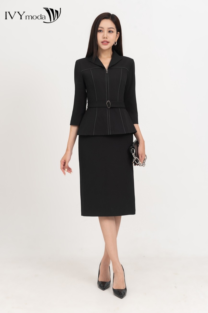 Mô tả Đầm ôm mix set tay lỡ nữ IVY moda MS 48T0225 - 1