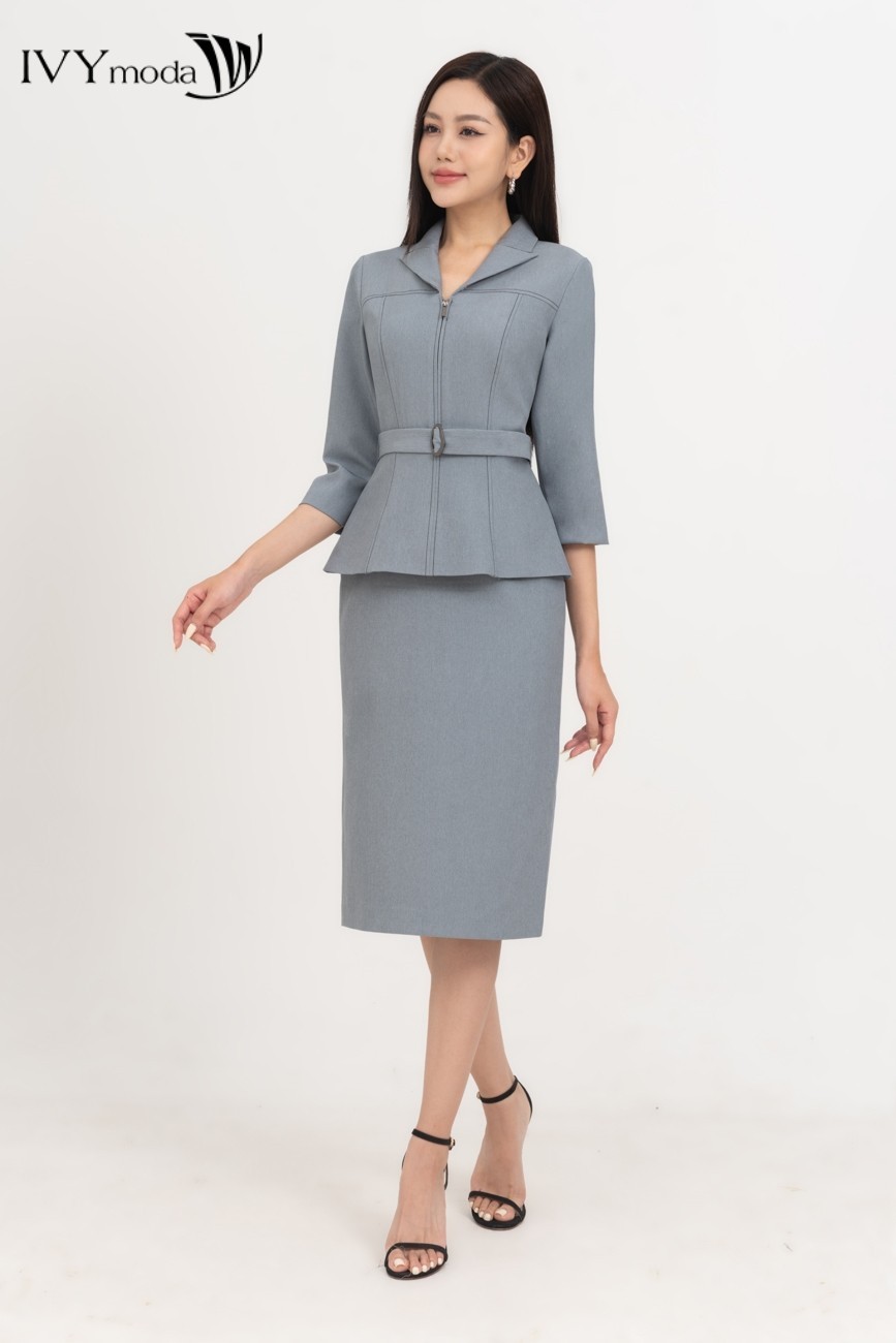 Mô tả Đầm ôm mix set tay lỡ nữ IVY moda MS 48T0225 - 2