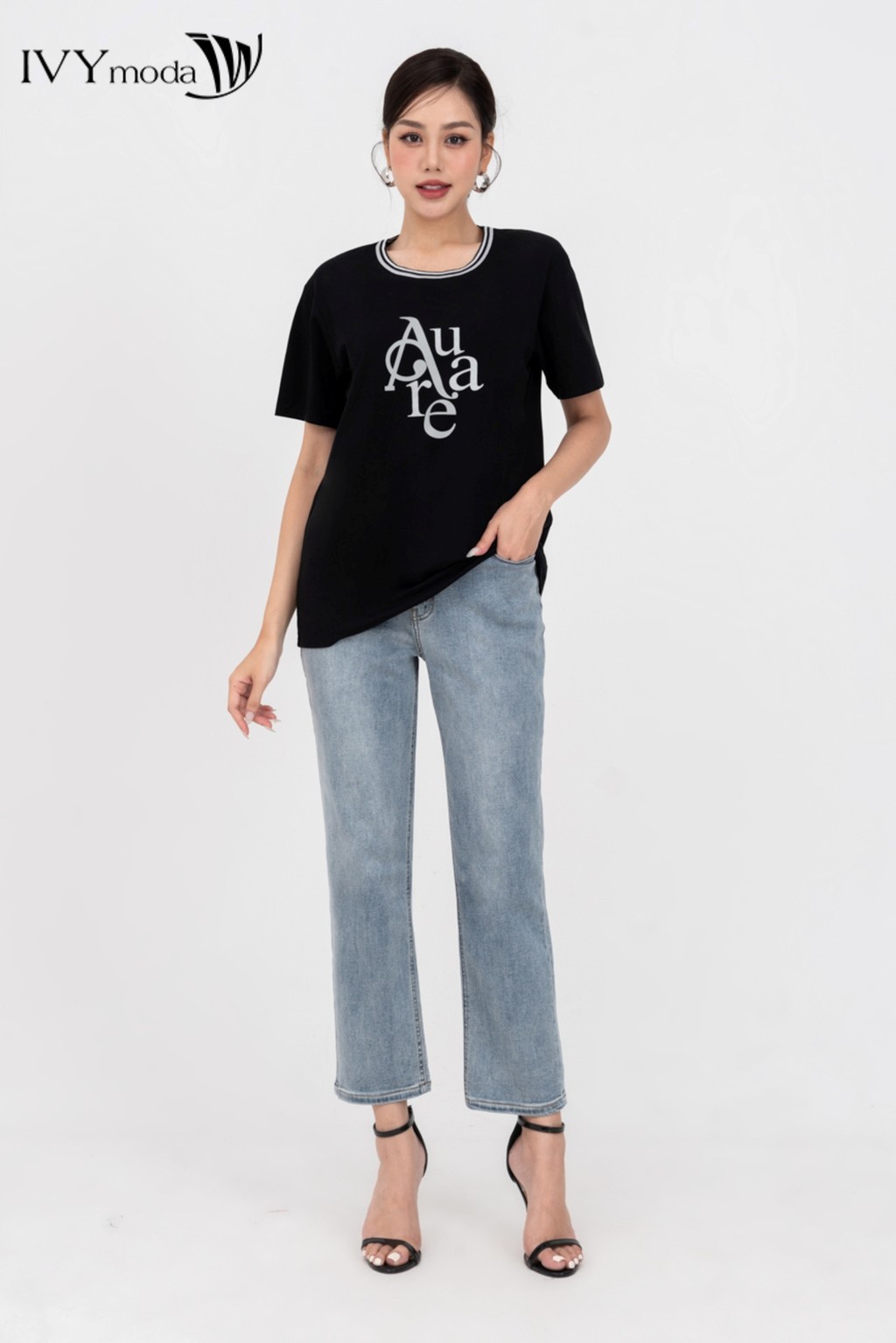 Mô tả Áo thun Auare nữ IVY moda MS 57M8381 - 2