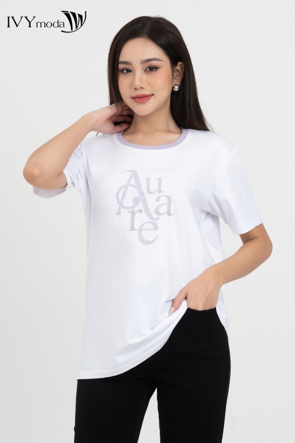 Mô tả Áo thun Auare nữ IVY moda MS 57M8381 - 3