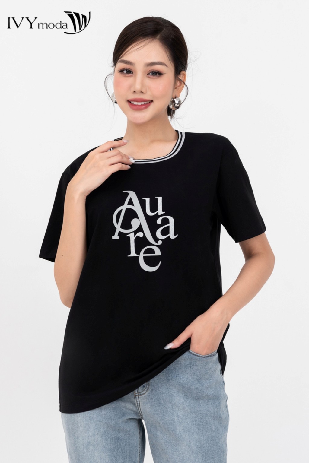 Mô tả Áo thun Auare nữ IVY moda MS 57M8381 - 4