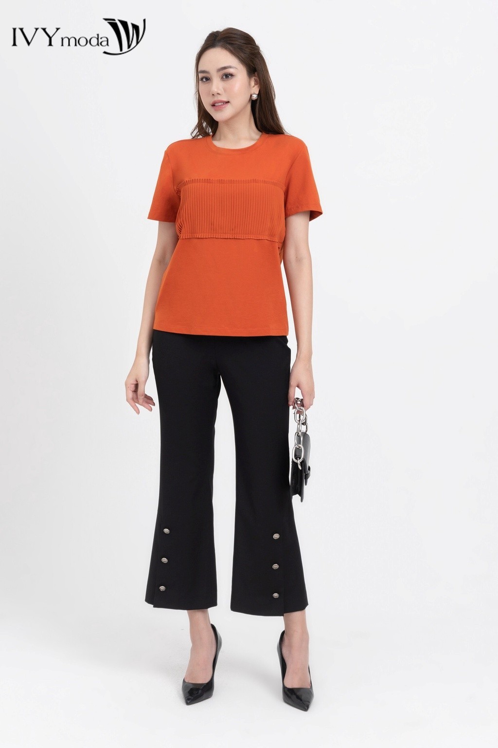 Mô tả Áo thun nữ xếp ly ngực IVY moda MS 57B9458 - 3