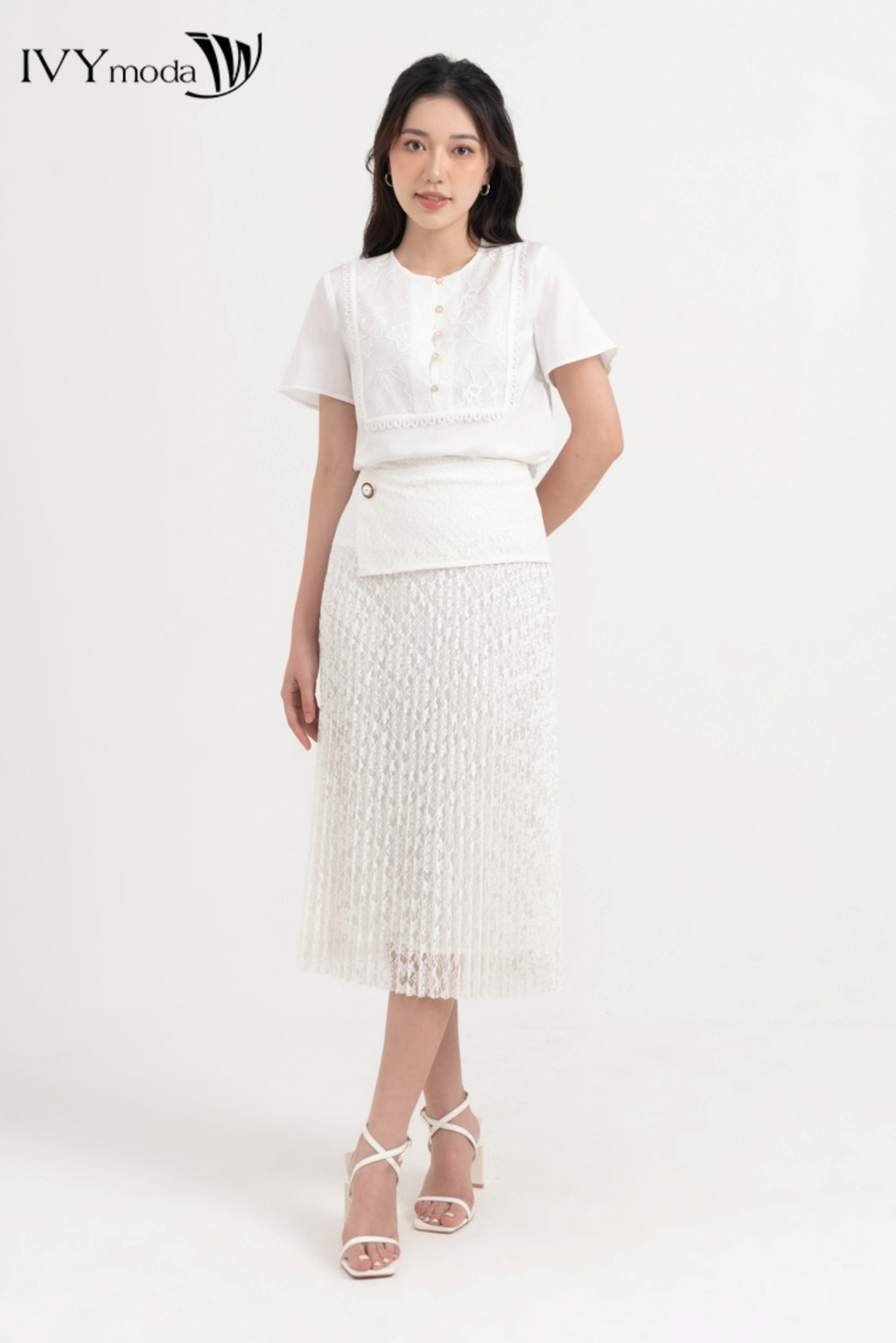 Mô tả Chân váy ren 2 lớp IVY moda MS 31M8308 - 3