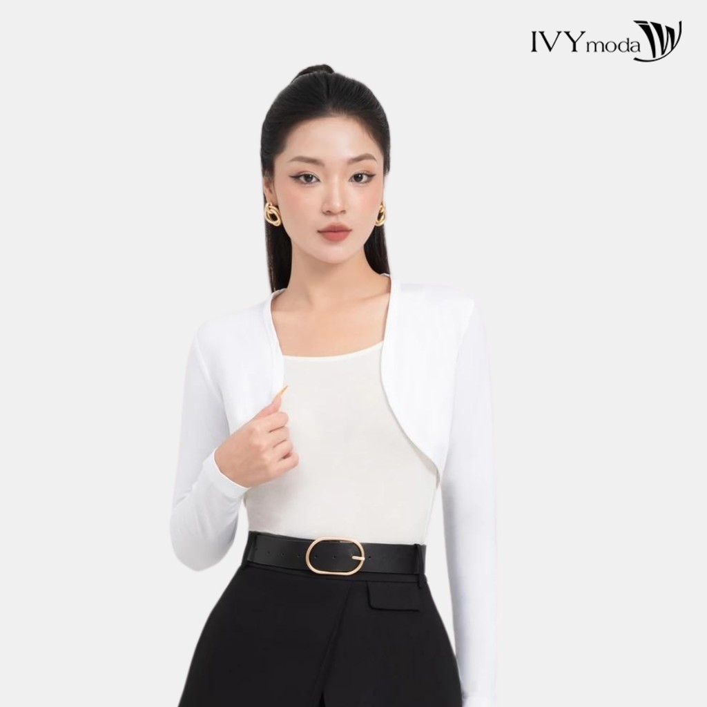 Mô tả Áo thun mỏng khoác ngoài dài tay dáng Croptop IVY moda MS 61T0234 - 2
