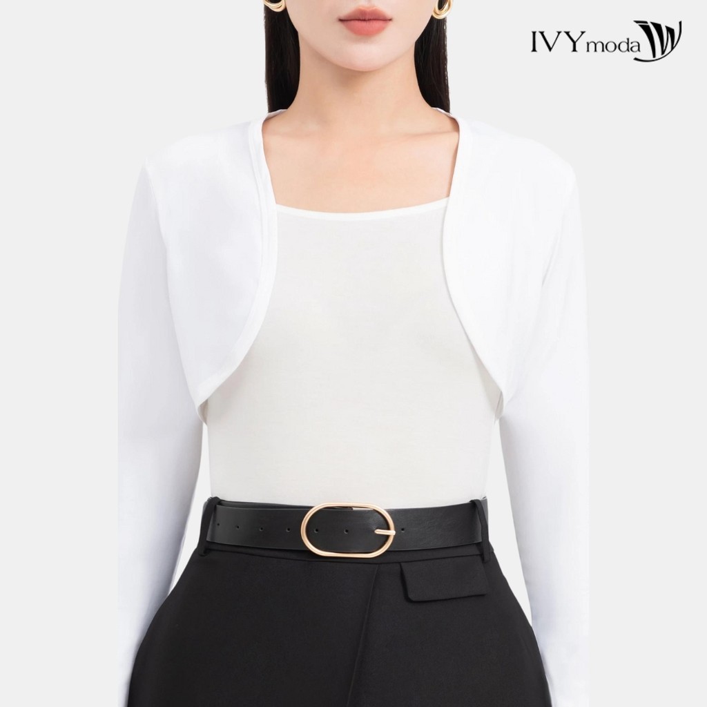 Mô tả Áo thun mỏng khoác ngoài dài tay dáng Croptop IVY moda MS 61T0234 - 4