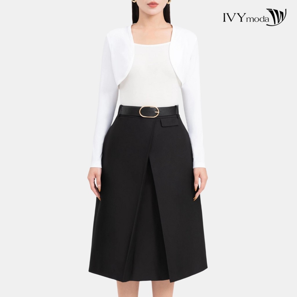 Mô tả Áo thun mỏng khoác ngoài dài tay dáng Croptop IVY moda MS 61T0234 - 5