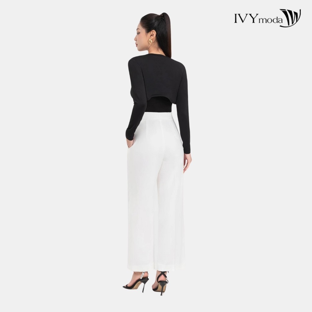 Mô tả Áo thun mỏng khoác ngoài dài tay dáng Croptop IVY moda MS 61T0234 - 8