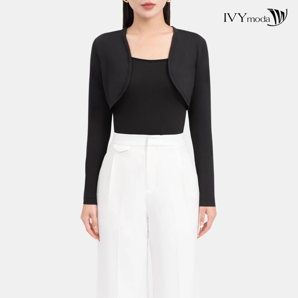 Mô tả Áo thun mỏng khoác ngoài dài tay dáng Croptop IVY moda MS 61T0234 - 9