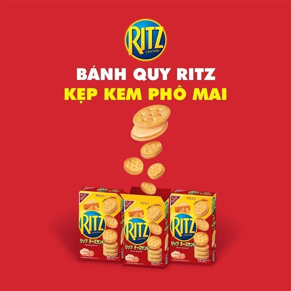 Mô tả Bánh Quy Ritz Kẹp Kem Phô Mai, Combo 3 Hộp X 106G (Hàng Xuất Khẩu Thị Trường Nhật) - 1