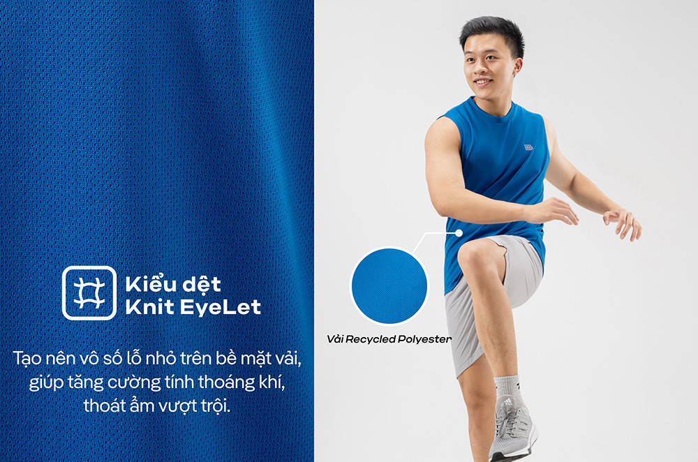 Mô tả Áo Sleeveless tanktop thể thao Active Essentials thấm hút nhanh khô Coolmate - 4