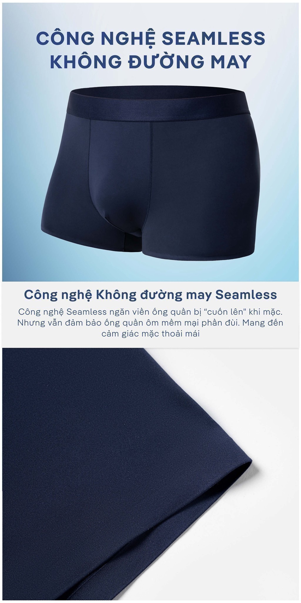 Mô tả Combo 03 Quần lót nam Trunk Excool Microfiber Seamless (Không đường may) Coolmate - 2