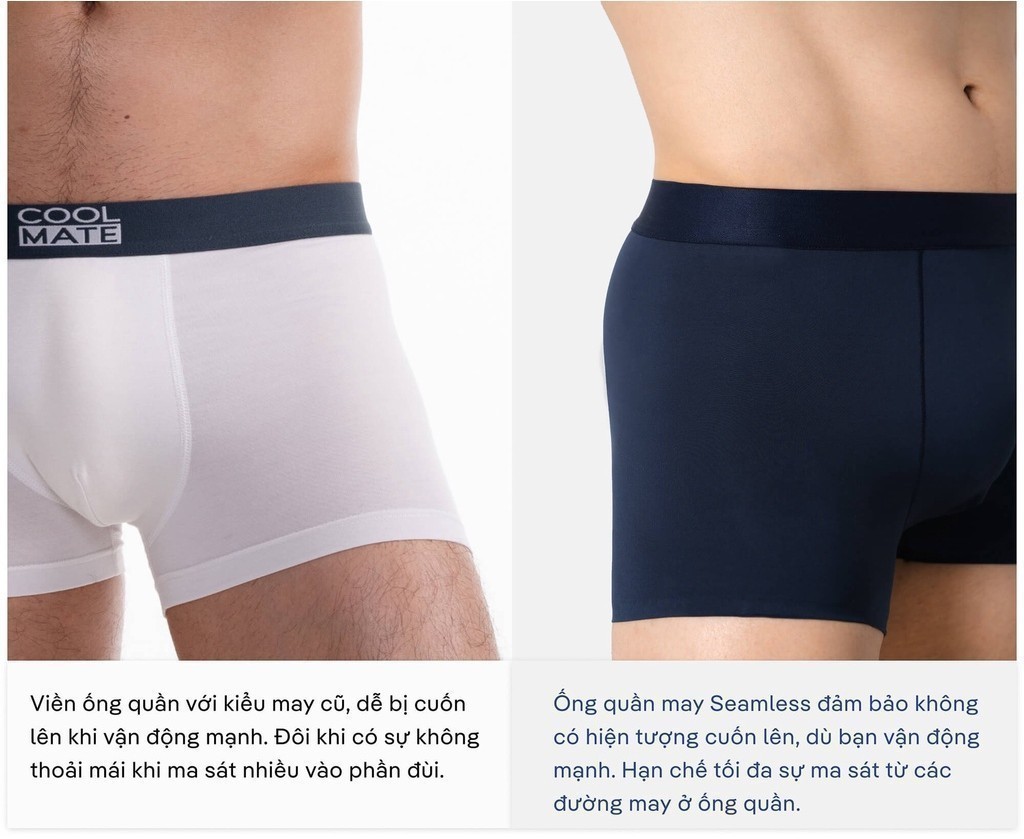 Mô tả Combo 03 Quần lót nam Trunk Excool Microfiber Seamless (Không đường may) Coolmate - 3