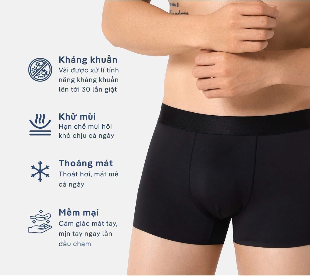 Mô tả Combo 03 Quần lót nam Trunk Excool Microfiber Seamless (Không đường may) Coolmate - 5