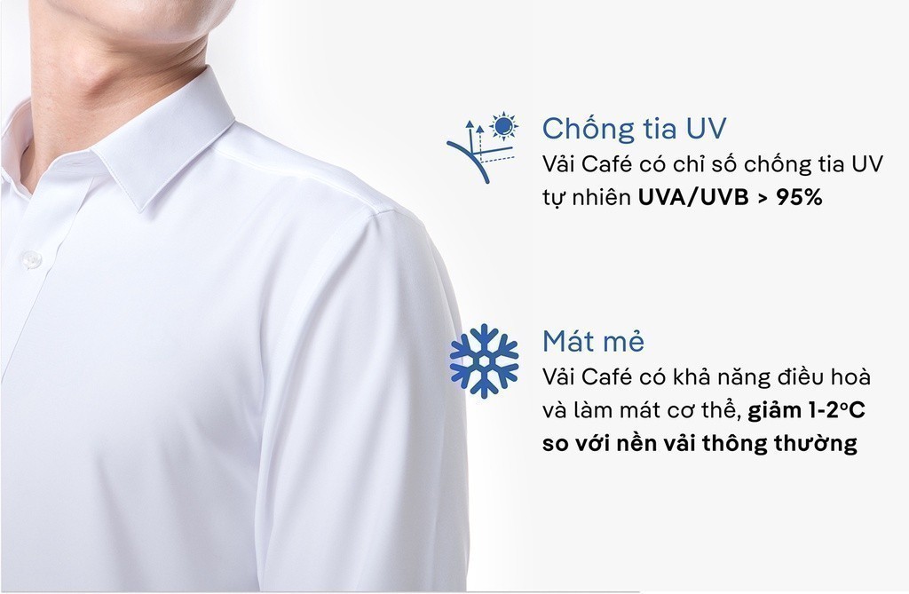 Mô tả Áo SƠ MI nam dài tay CaféDriS khử mùi hiệu quả Coolmate - 4