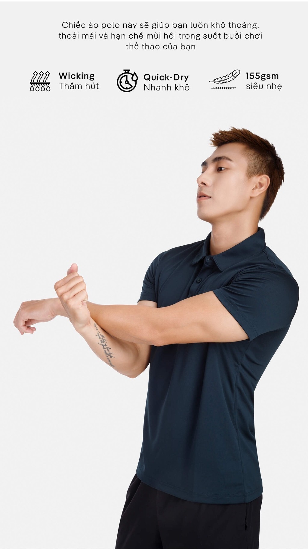 Mô tả Áo Polo thể thao nam ProMax S1 Logo Coolmate - 5