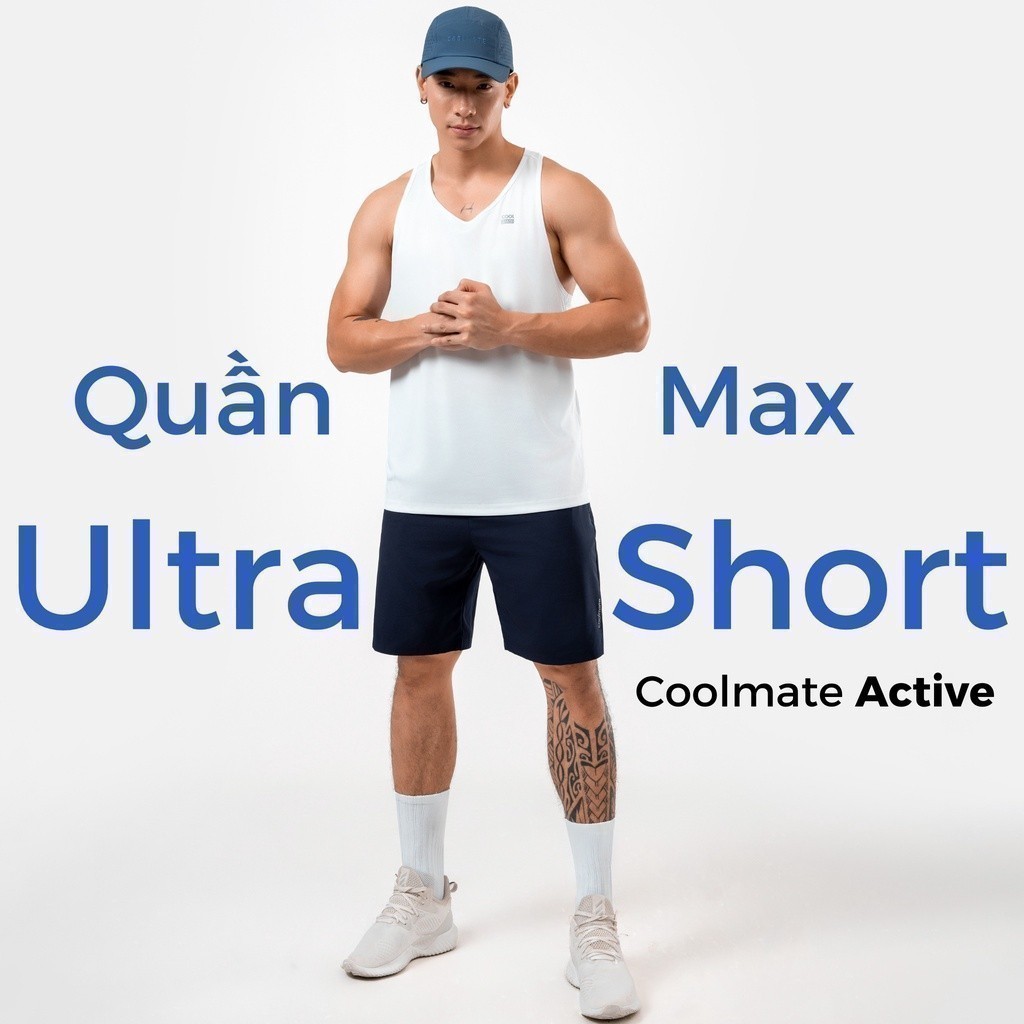 Mô tả Quần thể thao nam Max Ultra Short V2 kiểu dáng thể thao có túi khóa sau Coolmate - 1