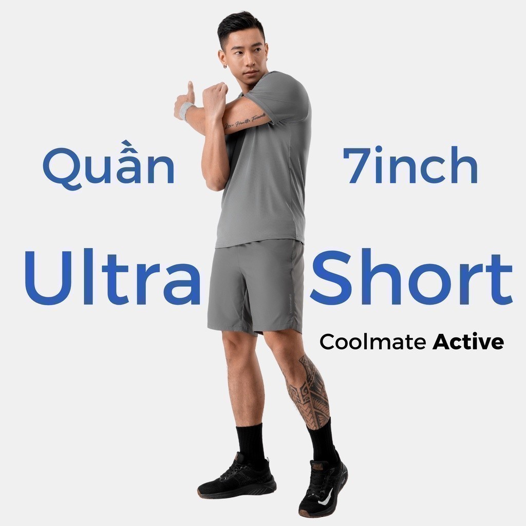 Mô tả Quần thể thao nam 7inch Ultra Short có túi khóa kéo Coolmate - 1