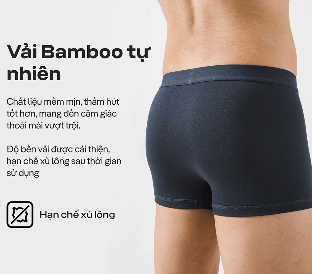 Mô tả Combo 3 quần lót nam dáng Trunk Bamboo kháng khuẩn Coolmate - 5