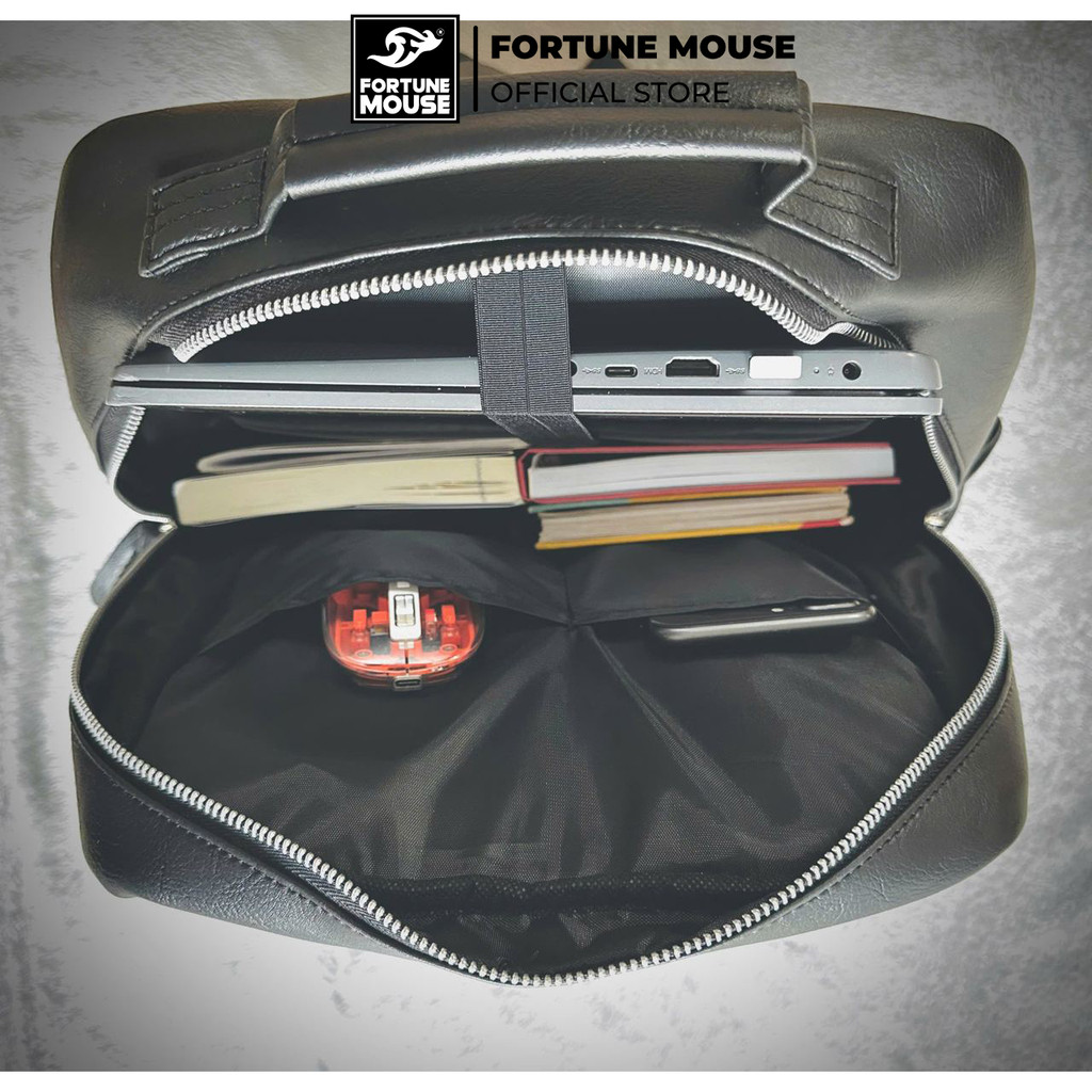 Mô tả Balo laptop da PU cao cấp chống nước Fortune Mouse A303 - 2