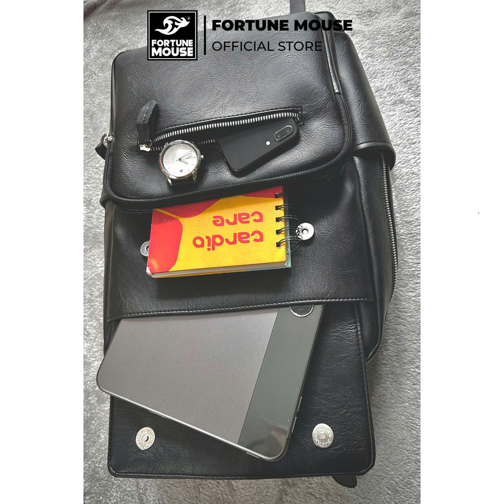 Mô tả Balo laptop da PU cao cấp chống nước Fortune Mouse A303 - 3