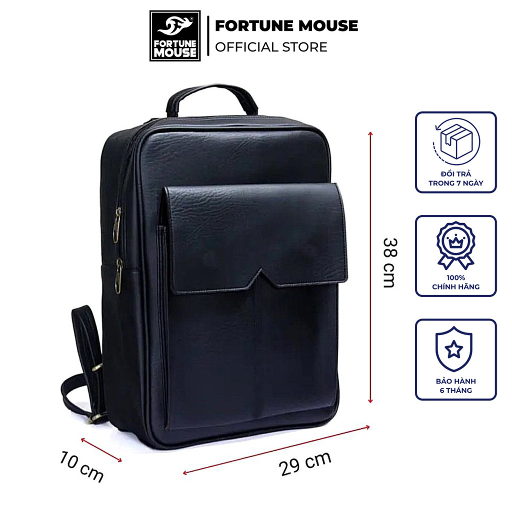 Mô tả Balo laptop da PU cao cấp chống nước Fortune Mouse A30 - 1