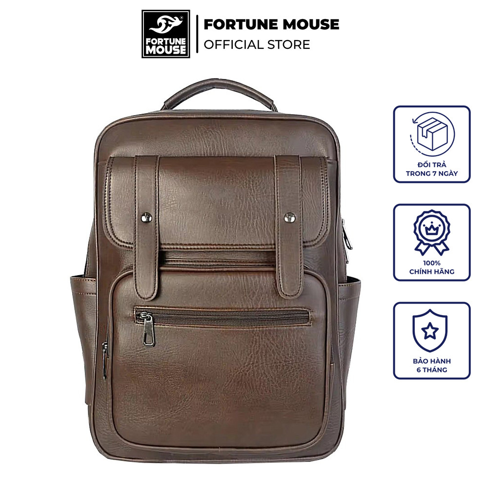 Mô tả Balo laptop da PU cao cấp chống nước Fortune Mouse A304 - 1