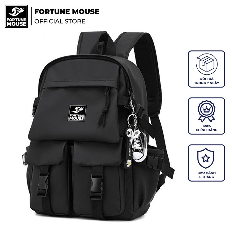 Mô tả COMBO: Balo Fortune Mouse laptop B188 + Túi Đeo chéo Hàn Quốc 012 (không kèm móc khóa) - 1