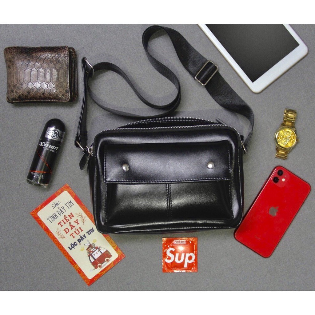 Mô tả Túi Đeo Chéo Unisex Lanpad Messenger bag Da Pu M02 - 2