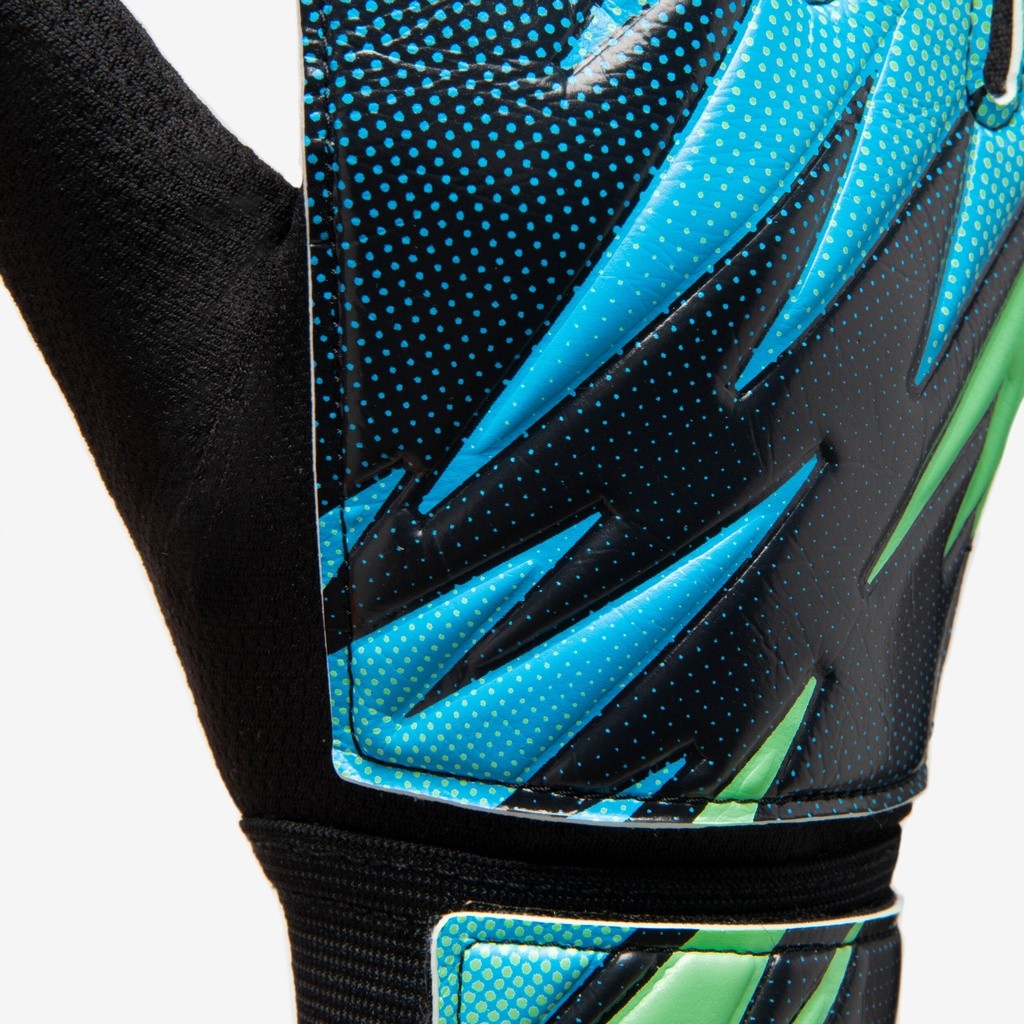 Mô tả Găng tay thủ môn bóng đá trẻ em DECATHLON First xanh dương/đen/xanh lá mã 8886767 - 3