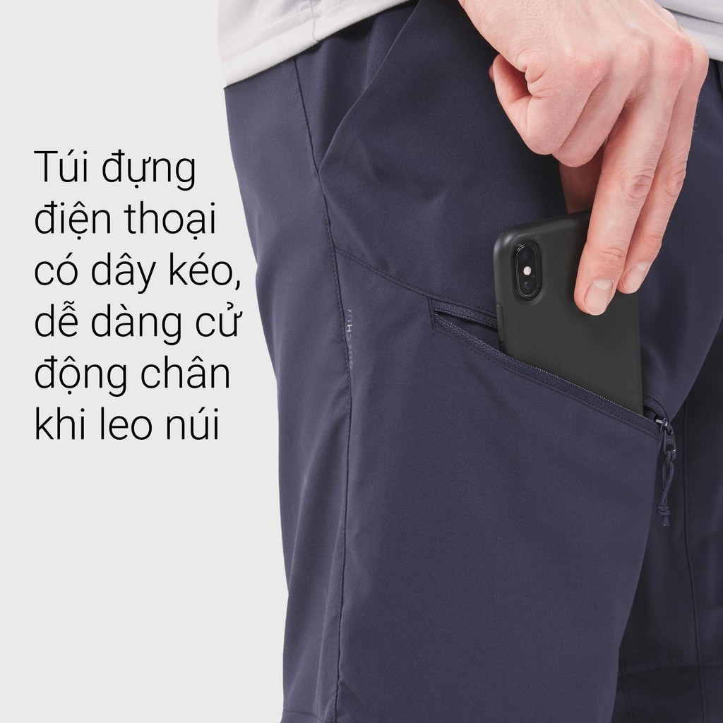 Mô tả Quần leo núi dã ngoại nam tháo ống DECATHLON MH150 xanh navy mã 8652204 - 2