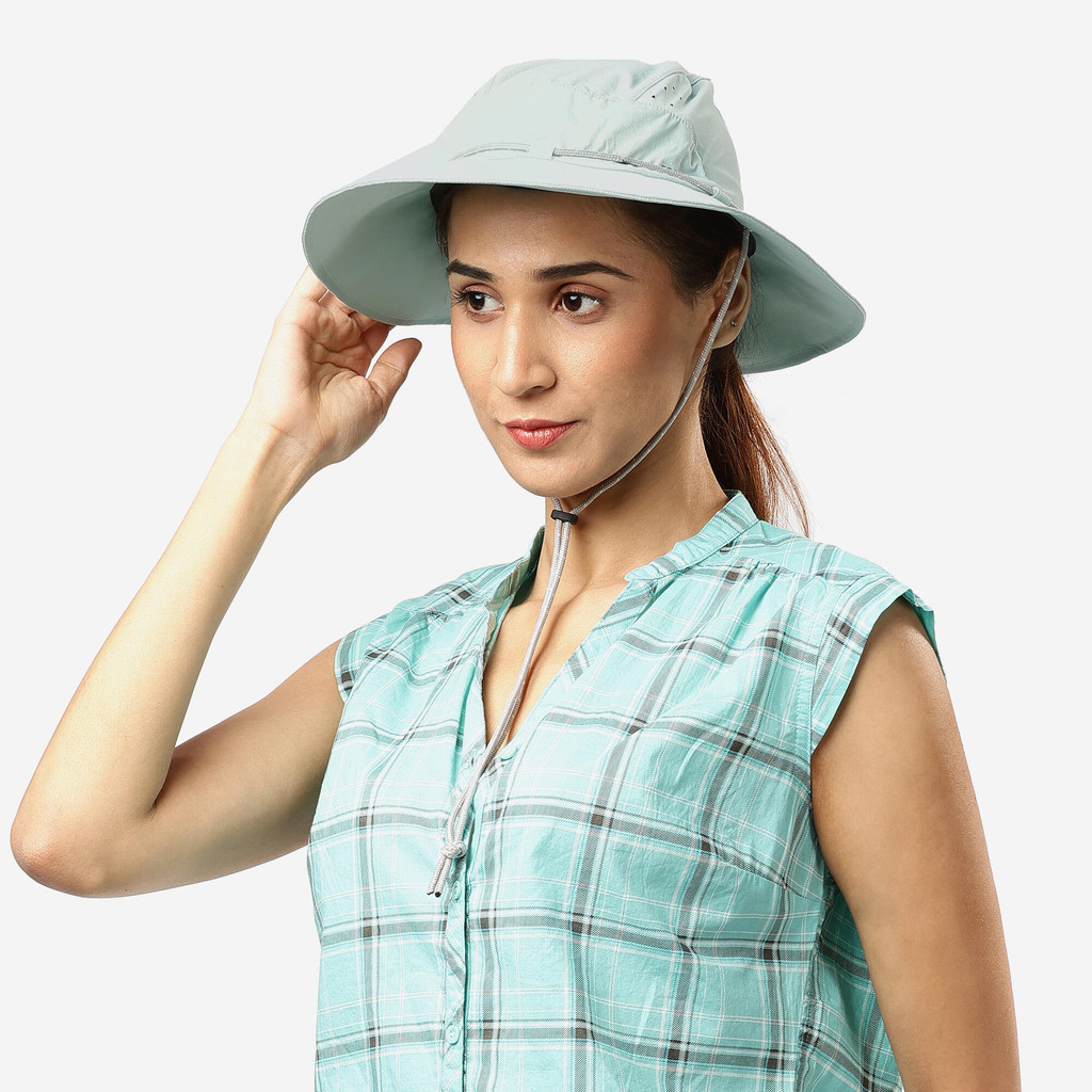 Mô tả Mũ trekking rộng vành chống tia UV MT500 cho nữ DECATHLON Xanh lá mã 8731355 - 1