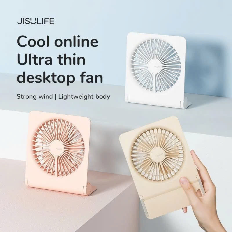 Mô tả Quạt Để Bàn Mini Siêu Mỏng JISULIFE FA28 4500mAh | Hoạt Động Yên Tĩnh Không Tiếng Ồn | 4 Cấp Độ Gió | Bảo Hành 12 Tháng - 1