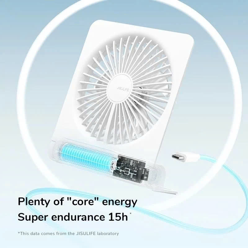 Mô tả Quạt Để Bàn Mini Siêu Mỏng JISULIFE FA28 4500mAh | Hoạt Động Yên Tĩnh Không Tiếng Ồn | 4 Cấp Độ Gió | Bảo Hành 12 Tháng - 2