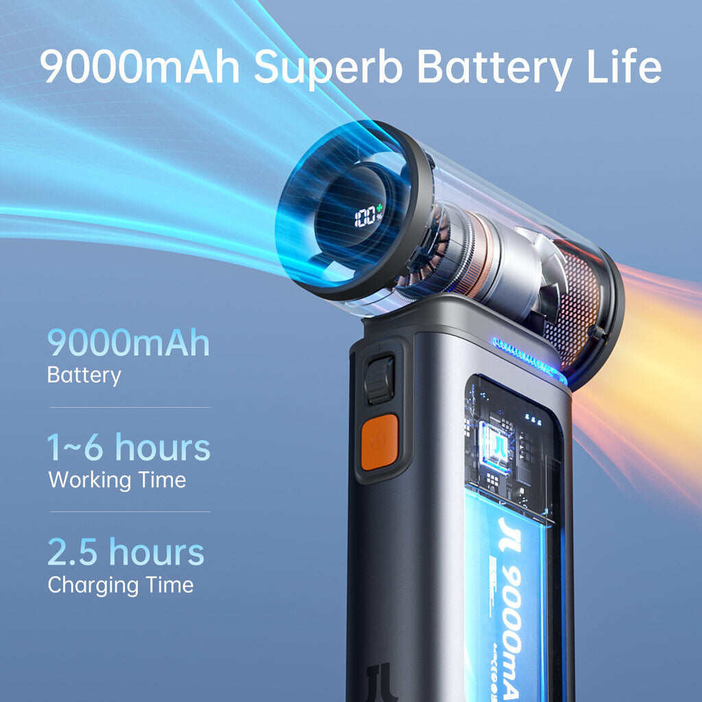 Mô tả Quạt Cầm Tay Cao Cấp 9000mAh JISULIFE FA55 Ultra1 Sạc Nhanh 18W | 100 Cấp Gió | Sử Dụng 1H-6H | Bảo Hành Chính Hãng 12T - 6