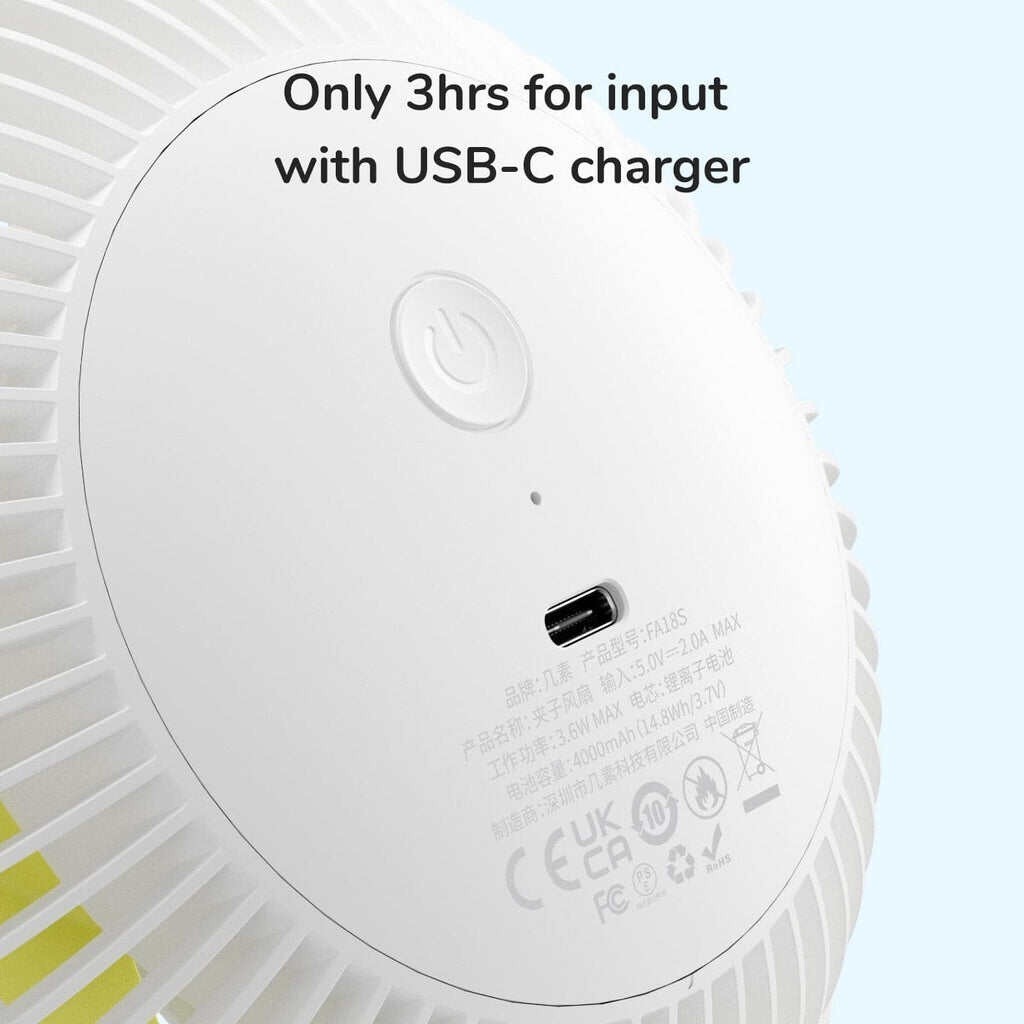 Mô tả Quạt Kẹp Tích Điện Cao Cấp JISULIFE FA18S Pin 4000mAh | Xoay 360 Độ | Sử Dụng Lên Đến 16H | Bảo Hành Chính Hãng 12 Tháng - 5