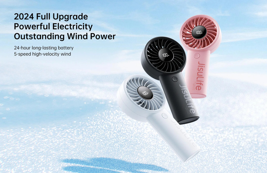 Mô tả Quạt Cầm Tay mini JISULIFE Life 4 Pin 3600/5000mAh | 5 Cấp Độ Gió - Sử Dụng Liên Tục 12H | Bảo Hành Chính Hãng 12 Tháng - 1