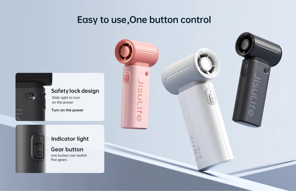 Mô tả Quạt Cầm Tay Mini JISULIFE Life 9 Pin 3600mAh/5000mAh 5 Cấp Độ Gió | Sử dụng Lên Đến 12H | Bảo Hành Chính hãng 12 Tháng - 5